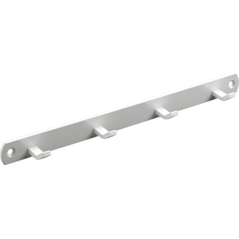 Hettich Garderobenleiste 4 Haken 27,0 x 2,0 x 3,0 cm weiß Hakenleisten