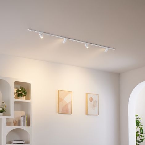 Système sur rail magnétique 2 m blanc 4 spots 28W LED - Transformateur externe - Lyne
