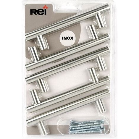 Lot 5 Poignées Inox D12 L96 Design Moderne, Robustesse Inox - Reunion Industrial