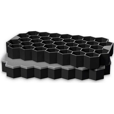 LAN Silikon-Eiswürfelformen, 2er-Set – 37 Fächer – mit Deckel – BPA-frei – für Bier, Cocktails und Whisky – Schwarz (1/5)