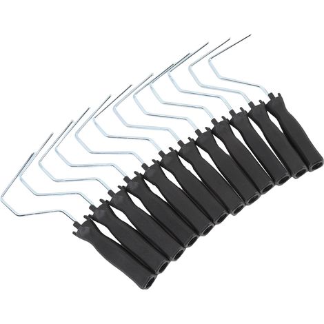 Lot de 12 supports pour rouleau à peinture 4 pouces en acier et poignée plastique réutilisables décoration murale rénovation (1/5)