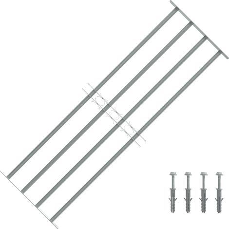 vidaXL Reja de seguridad ajustable ventana con 4 barras 1000-1500 mm (1/4)