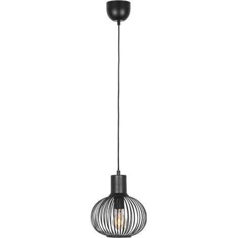 Suspension loft noire sphère métal Ø23 E27 Trio-Gila (1/3)
