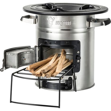 BBQ-Toro Raketenofen RAKETE 2, Edelstahl, Rocket Stove für Dutch Oven und vieles mehr, Outdoorofen (1/10)