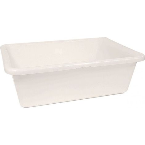 Bac alimentaire professionnel rectangulaire 20L – Plastique PE qualité alimentaire – Dimensions 50 x 33.5 x 11.5 cm – Nettoyage facile – (1/2)