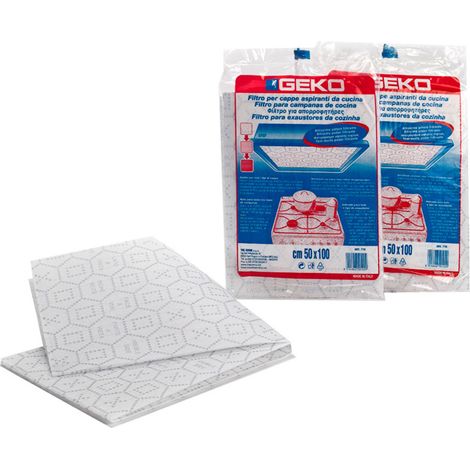 Filtre pour hotte aspirante 50x100cm – Découpable – Très haut pouvoir filtrant – Pour espaces confinés – Geko (1/2)
