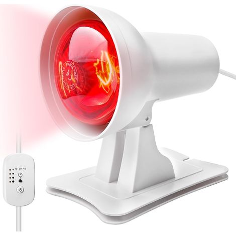 Lampe À Lumière Rouge 150 W, Lampe Infrarouge, Lampe Chauffante Rouge, Pour Soulager La Fatigue Musculaire et Offrir Une Chaleur Relaxante - Angle Réglable Pour Un Confort Optimal (1/5)