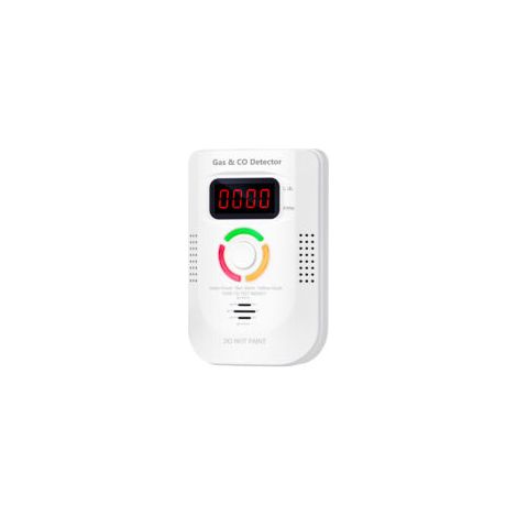 Rilevatore di fughe di gas, rilevatore di monossido di carbonio, rilevatore di gas combustibili, bianco, spina standard europea. - Crezuo
