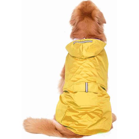 Manteau de pluie réfléchissant pour chien de compagnie 6XL, vêtements de pluie avec trou de laisse pour chiens de taille moyenne et grande (1/5)