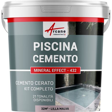 Kit microcemento color grigio topo per piscina in calcestruzzo - 32 m² Lilla Malva - ARCANE INDUSTRIES (1/2)