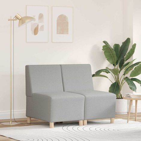 Modular Sofa Unit Armless 2 pcs Cloud Grey 55 x 74 x 82 cm vidaXL (1/5)