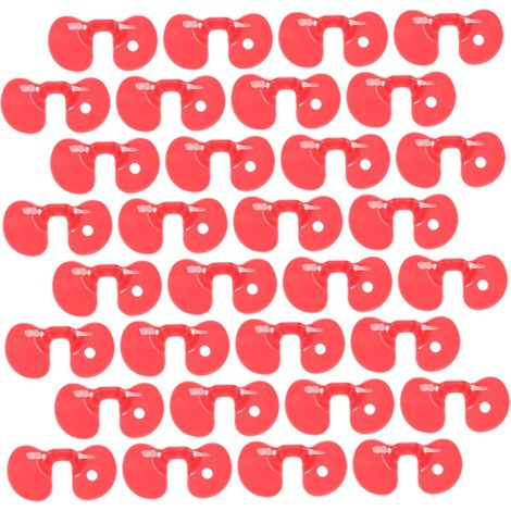 Lunettes Anti-picage pour Poules 150 Pièces, Œillères en Plastique Rouge et Blanc, Protection pour Poulets et Coqs en Élevage, Anti-bagarres pour Volaille en Extérieur (1/5)