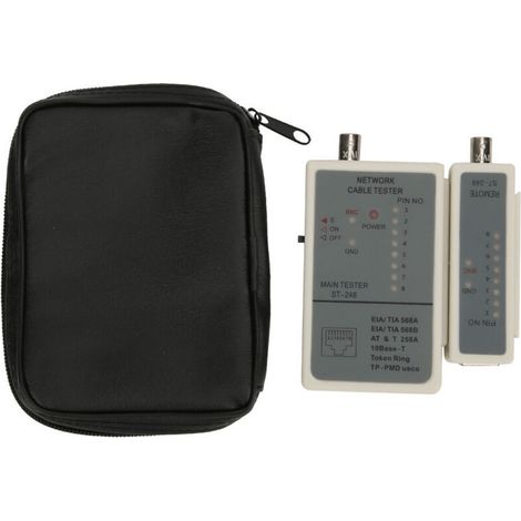 248 Tester per cavi con scansione automatica RJ45 RJ12 RJ11 Rilevatore di cavi di rete Tracker DC 9V-Crezuo