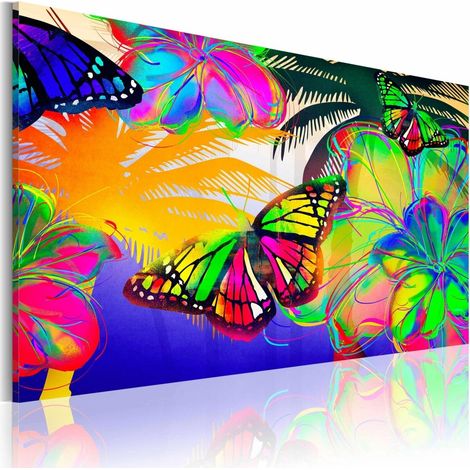 Tableau papillons exotiques - 120 x 80 cm (1/4)