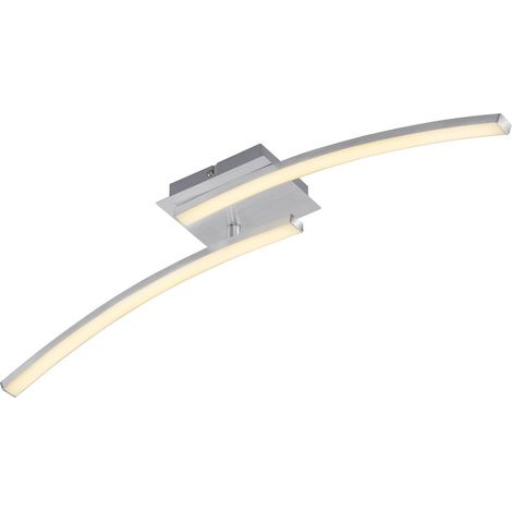 LED Deckenleuchte geschwungen 2-flammig 2x6W 3000K aluminiumfarbig Briloner
