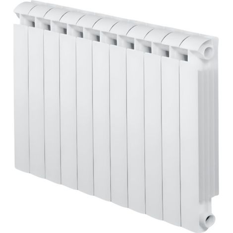Global – Radiateur fonte aluminium 1782W chauffage central 11 éléments – Surface d'action jusqu'à 25 m² – Température max 110°C – Design moderne blanc (1/6)