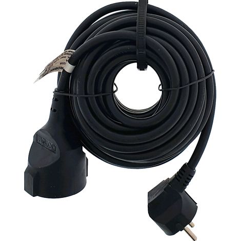 Prolongador 10m H05VV-F 3g1,5 negro