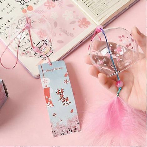 Carillon éolien japonais, carillon éolien constellation, carillon en verre fait main, cadeau de Noël, décoration de sonnette à suspendre rose (1/5)