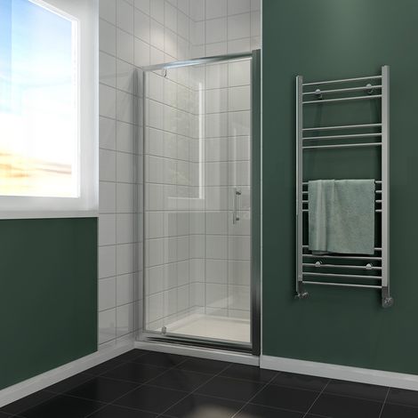 ELEGANT 700mm Pivot Shower Door Single Door Reversible Shower Enclosure (1/5)