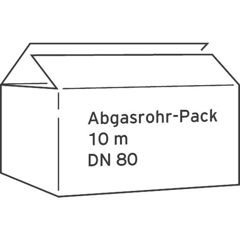 Pack de conduit d'évacuation des gaz (10 m) DN 80 PP pour technologie à condensation Vaillant