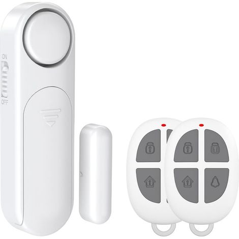Alarme Maison sans Fil, Alarme de Porte et Fenêtre 2 Modes Capteur sans Fil Magnétique pour Système de Sécurité Maison Sécurité Enfants avec Deux télécommandes (1/5)
