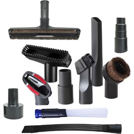 Meixin Europäisches 32-mm- und 35-mm-Staubsauger-Bürstenkopf-Zubehörset (11-teilig)