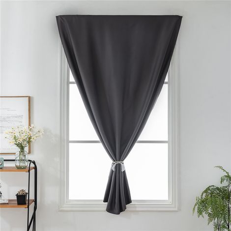 Rideau Aoresac Home (1 pièce), rideau occultant uni et simple avec fermeture Velcro double face, décoration en tissu pour salon et chambre (1/5)