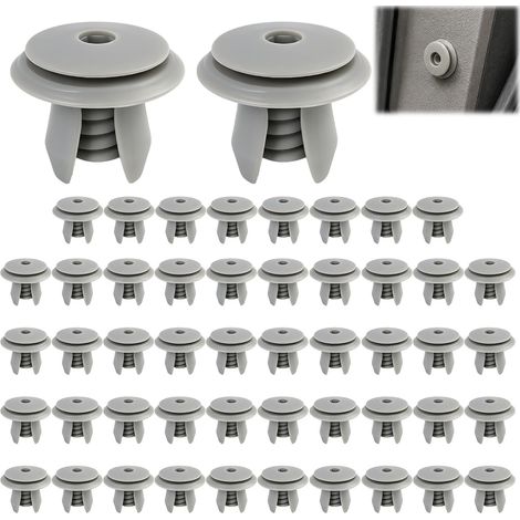50 Pièces Clips de Garniture Panneau Clips de Fixation, Clip de Fixation pour Panneaux T4 T5, Voiture Rivet Plastique de Garniture, Compatibles pour Portes, Panneaux Carrosserie et Toit, Trous 9mm (1/5)