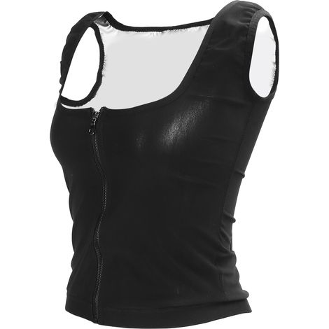 Gilet sauna gainant pour femme, vêtement de sport et de fitness, haut amincissant, taille L/XL (1/5)