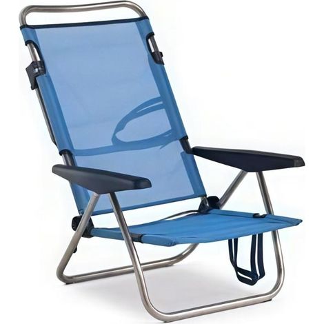 EREDU playera cama posiciones aluminio textiline 995/tx , Silla cama multiposición aluminio Textilene 995/TX, una tumbona convertible diseñada para ofrecer máxima comodidad en exte