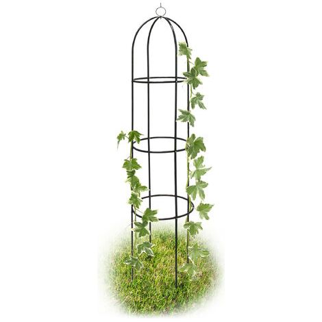 Tuteur de Jardin 145 cm Colonne rosiers Support pour Plantes grimpantes Ø 31.7 cm Obélisque de Jardin