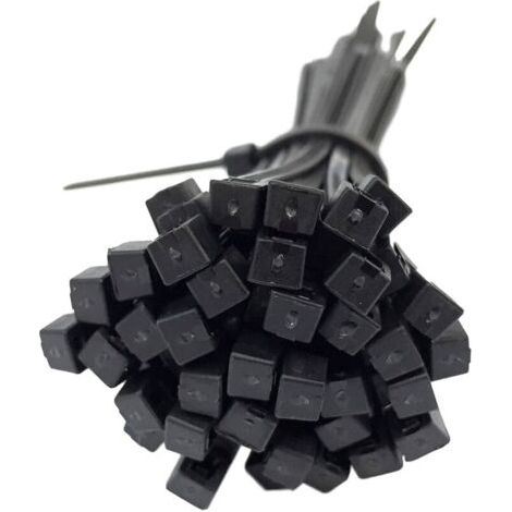 Collier de Serrage Grande Taille 450 mm x 4,8 mm, Attache Câble, Serre Câbles Grand Rilsan Nylon, Colliers Serre-Cable 450mm, Noir(Lot de 100 Pièces) (1/4)