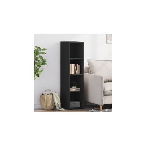 Buffet noir 30x41x124 bois d'ingénierie (1/5)