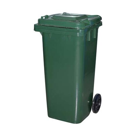 BIDONE IMMONDIZIA GREEN 120 + RUOTE ICS  VERDE LT 120 CM 55X50 H.CM 94