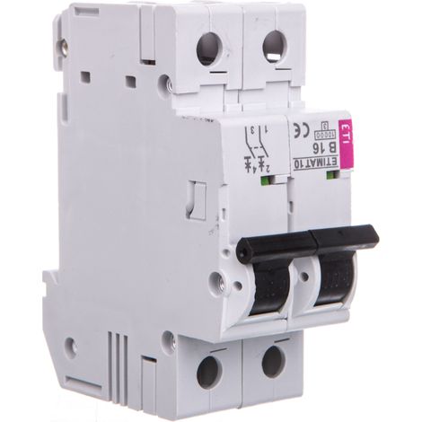 Interruttore automatico 2P B 16A 10kA AC ETIMAT10 002123716