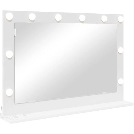Espejo de Tocador con luces de tiras LED Blanco 80 x 15 x 18 cm vidaXL (1/5)