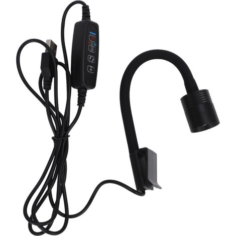 Spot lumineux LED pour Aquarium, 3 couleurs, éclairage réglable, imperméabilisation IP65, bras de serrage rotatif à 360 °, Mini pince USB, projecteur LED pour Aquarium (1/5)