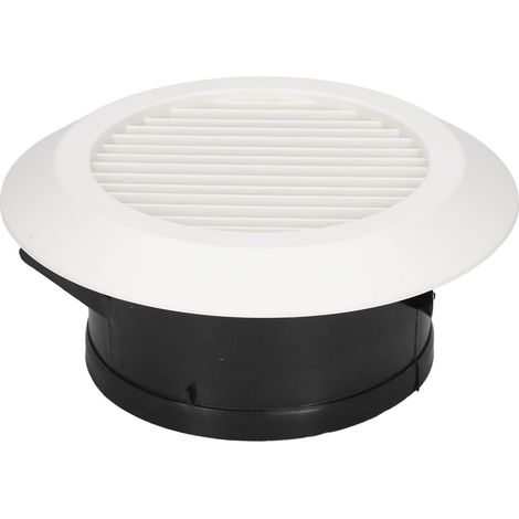 Grille de ventilation ronde 200 mm - Aérateur réglable - Sortie d'air inclinée - Plaque de ventilation pour plafond - Cache pour grille d'aération - Pour salle de bain, bureau, cuisine, salon, placard (1/5)