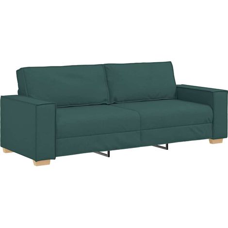 Sofa 3 places,Sofa pour Salon,Banquette avec coussin Vert foncé 220 x 78 x 84 cm tissu CFW797315 (1/5)