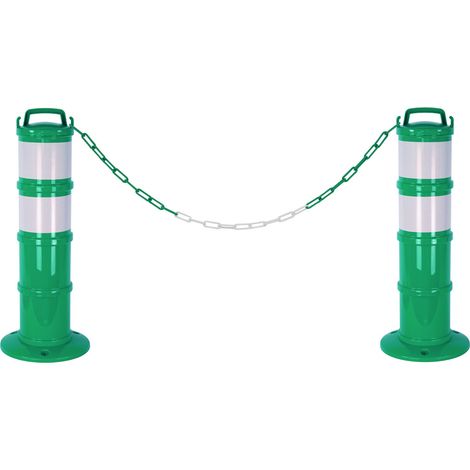 Kit de 2 balises modulables Verte avec deux bandes rétroréfléchissantes - 1090217 (1/3)