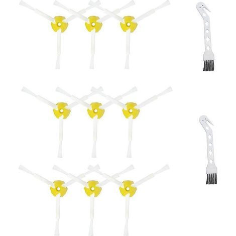 Brosse latérale triangulaire compatible pour aspirateurs IRobot Roomba séries 500, 600, 700 - Lot de 6 (1/5)