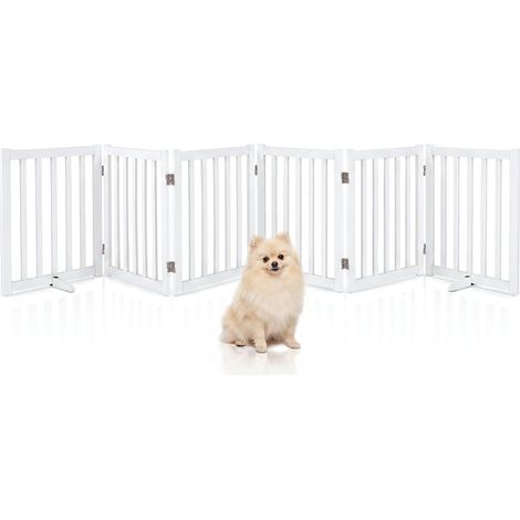 COSTWAY Cancelletto per Cani a 6 Pannelli, 306 x 61 cm (1/5)