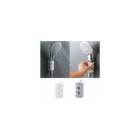 Lot de 2 supports de douche à main à ventouse silicone, sans perçage, pour marbre, verre, céramique –