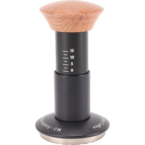 Kaffeetamper mit konstanter Druckfeder und ergonomischem 53-mm-Messstreifen für Siebträger-Kaffeemaschinen (1/5)