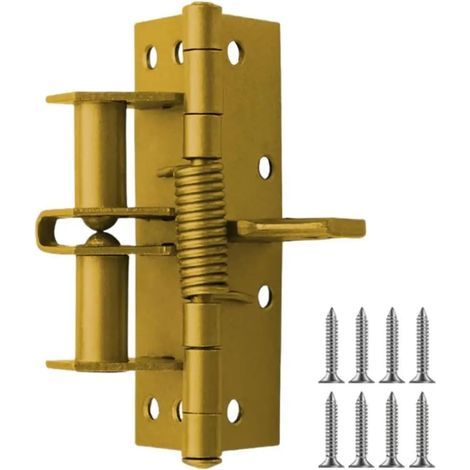 CharnièRe à Ressort Charnières De Porte À Fermeture Automatique Ressort Robustes For Portes Portail For Hôtels Dortoirs Appartements Anciens(Gold) (1/5)