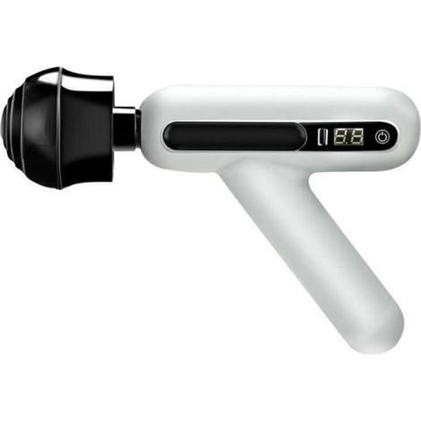pair Pistolet de Massage Musculaire PIMPIMSKY - Blanc - 12 Niveaux Réglables - Ecran LCD HD