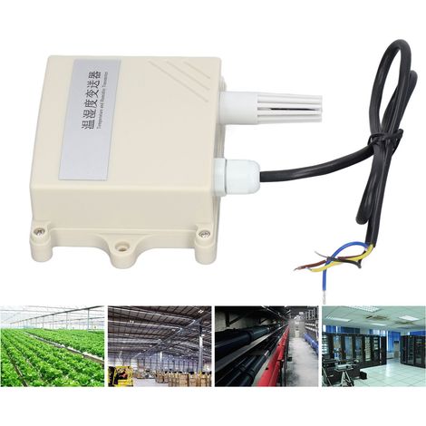 Hochpräziser, industrietauglicher DC10-30V-Temperatur- und Feuchtigkeitssensor, RS485-Modul für Gewächshäuser, Wandmontage, Lagerhallen-Transmitter, 4-20mA, IP65 wasserdicht (1/5)