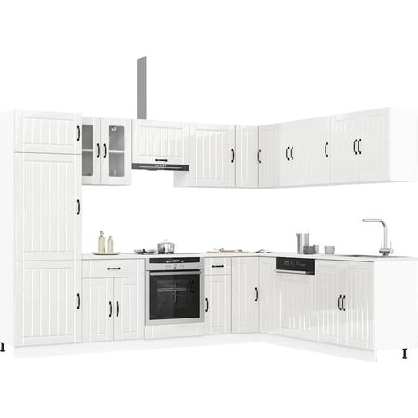 Mueble cocina Lucca blanco brillo 14 pzas madera contrachapada vidaXL (1/5)