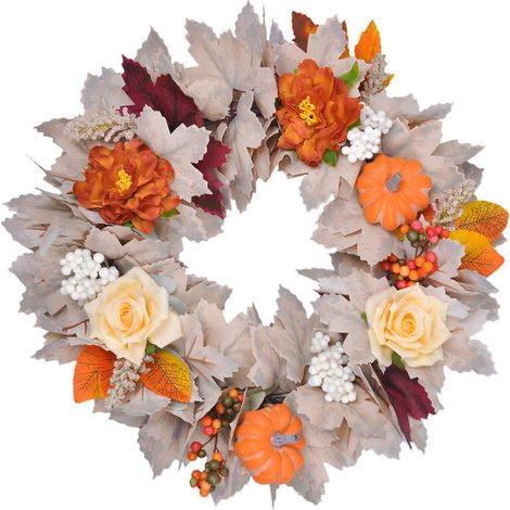 Ghirlanda del Ringraziamento per Halloween, ghirlanda di foglie (1/2)