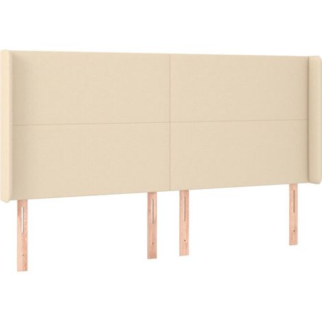 Maison Exclusive - Testiera ad Orecchio Crema 183x16x118/128 cm in Tessuto